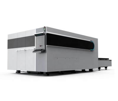 China Laser Cutter LaserPower 1KW/2KW Big Size Fiber Laser Machine Fast Speed ​​Working Complete Metal Plate Cutting for sale