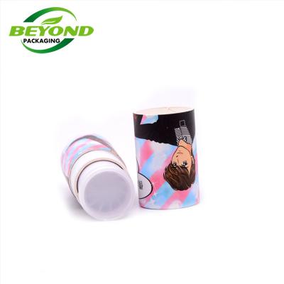 China Recycled Materials Trend Latest Eco Friendly Round Twist Up Deodorant Stick Container Lip Balm Twist Containers With Custom Printing for sale