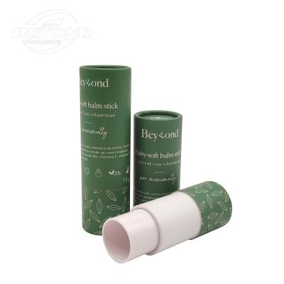 China Recycled Materials Customized Type Eco Friendly Biodegradable Cardboard Container Lip Balm Twist Up Tube Paper Packaging for sale