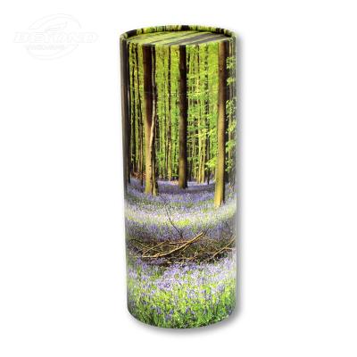 China Recyclable Custom Sizes Rounded Paper Boxes For Pet Ash Biodegradable Funeral Cremation Paper Water Burial Urns Scattering Tubes for sale