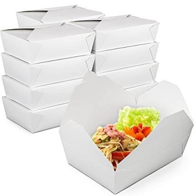 China Biodegradable Disposable Dessert Container Kraft Paper Lunch Box For Fast Food Packaging Take Away Food Container Paper Boxes Packing for sale