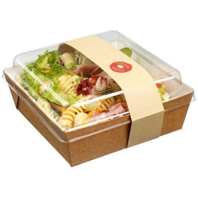 China High Quality Biodegradable Food Wrapping Paper Box With Coated Paper Interior With Clear PVC Clear Window for sale