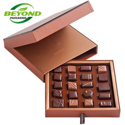 China Recycled Materials Wholesale Low Price Food Grade Customized Printed Luxury Folding Paper Drawer Gift Boxes For Sweet Chocolate Candy Boxes for sale