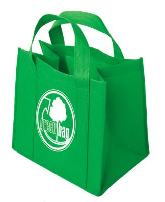 China Custom Eco Friendly Strong Non Woven Reusable Grocery Bags Extra Large Tote Green Grocery Bags With Logo for sale