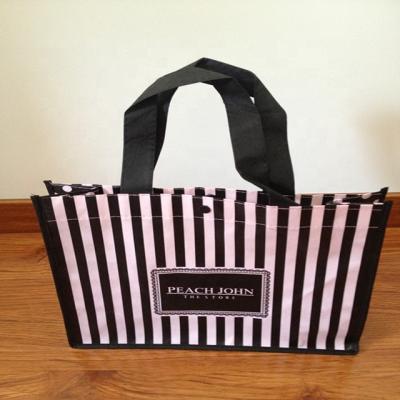 China Low Price Eco - Friendly PP Woven Button Shopping Bag for sale