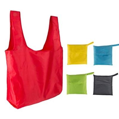 China Eco-friendly New Product Small Pouch 190T Polyester Nylon Foldable Reusable Tote Bag Eco-friendly With Printing Logo for sale