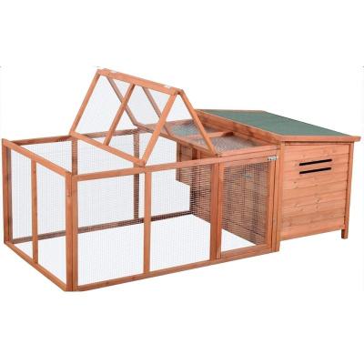 China Backyard Sustainable Luxury Wooden Chicken Cage With Large Outdoor Run And Laying Box for sale