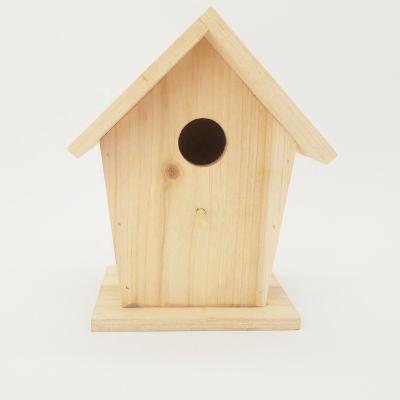 China New Viable Clear Coat Chinese Wholesale Cheap Wooden Pigeons Fir Wood Bird House For Sale for sale