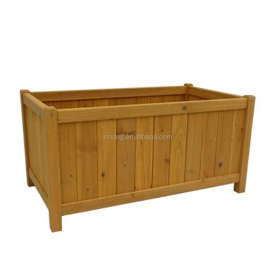 China Large CLASSIC Wood Patio Flower Boxes Handmade Wood Planter Boxes for sale