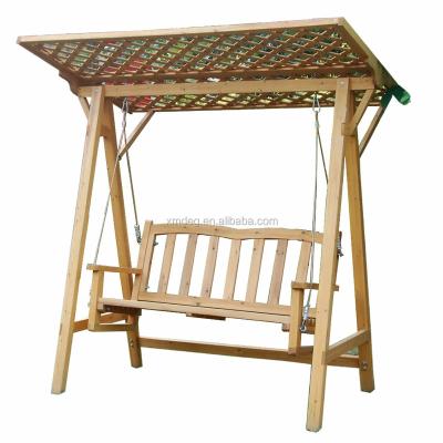 China Eco - Friendly Wooden Outdoor Furniture Wooden Bench Garden Swing Chair for sale