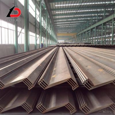 China Hot Rolled Steel Sheet Pile U/Z Type Construction Usage Low Carbon Mild Steel Sheet Pile for sale