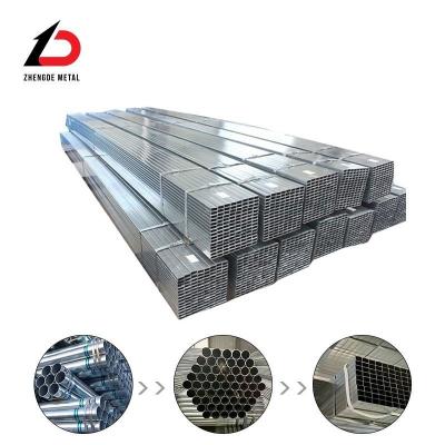 China                    JIS Greenhouse Zinc Coated Gi Tube Square Galvanized Carbon Steel Pipe Iron Rectangular Tube Price Structure Square Pipe              for sale