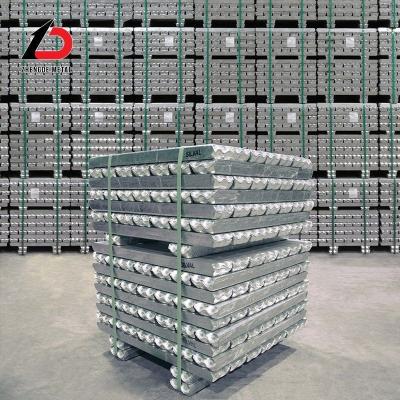 China Ingotas de metal de fábrica de suministro de pureza 99,7% 99,85% 99,9% Ingotas de aluminio A7 A8 en venta