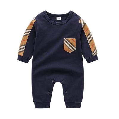 China Comfortable  Breathble Long sleeve autumn organic cotton new cute baby boy girl clothes rompers newborn for sale