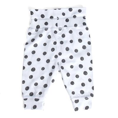 China 100%cotton 180g interlock Wholesale Price Print Cute Long Sleeves Warm Comfortable Baby Trousers Pant for sale