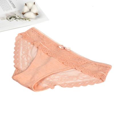 China QUICK DRY Factory Wholesale Single Jersey Sweat Absorbing Underwear Shorts Lace Women Briefs for sale