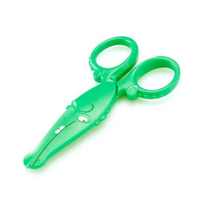 China Tailor Stationery Scissors Amazon Hot Selling Stationery Plastic Children Safety Cutting Paper Scissors For Crocodile Shape for sale