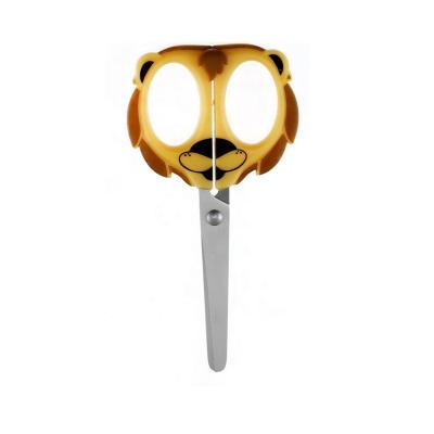 China Durable Lion Shaped Stainless Steel Studentl Kids Scissors for sale