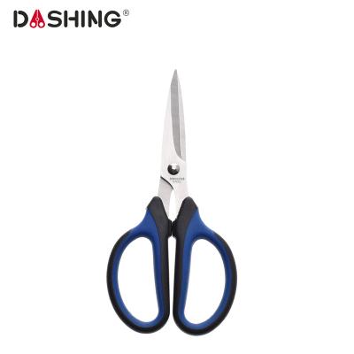 China Comfortable Office Craft School Scissors Stainless Steel Handle Stationery Cutting Paper Scissors With PP &TPR Handle for sale