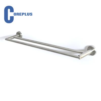 China Family Bathroom Bathroom Brushed 304 Stainless Steel Single Double Towel Rack Towel Bars for sale