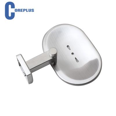 China Family Bathroom 304 Stainless Steel Bathroom Set Hotel Wall Mouted Stainless Soap Dish for sale