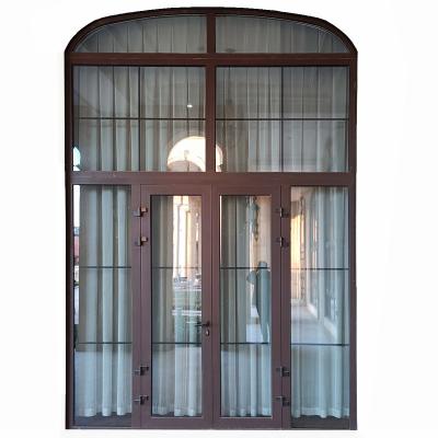 China New Design Durable PVC/UPVC/Aluminum Frame Door With Window For Property Projects Use for sale