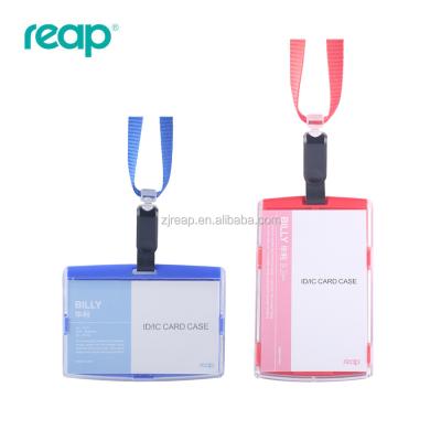 China Eco-friendly Reap Plastic Credit Card Holder, Colorful ID Card Holder Student Card Holder With Lanyard for sale