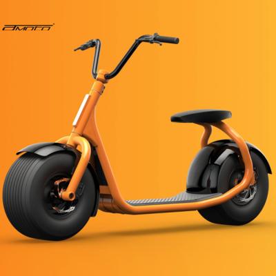 China Amoto 1200w 1000w moter 48v 19.2ah battery 2 wheel motor powerful unisex person lowered electric scooter electric adult citycoco for sale