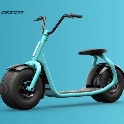 China Amoto 1000w 1200w 48v19.2ah electric scooters battery 35km/h 2 wheel tire citycoco unisex electric scooter wholesale for sale