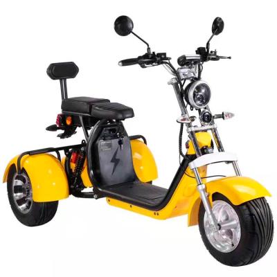 China Amoto EEC 45km/h Europe warehouse 1500w 60v 20ah unisex popular lithium battery 3 wheel electric scooters motor citycoco for sale