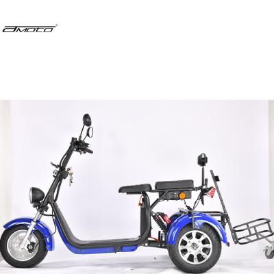 China Amoto Europe unisex popular warehouse 2000w 60v COC/EEC 3 wheel electric scooters motor citycoco for sale