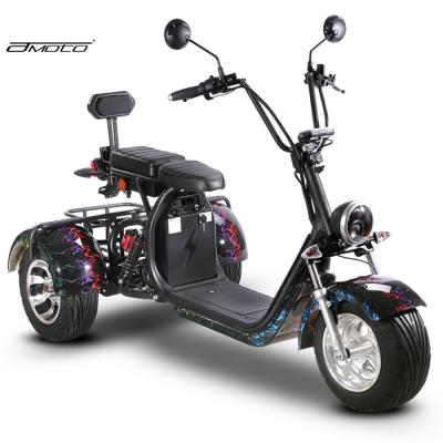 China Top Quality EEC 45km/h Europe Warehouse 2000w 60v20ah 3 Wheel Unisex Popular Amoto Electric Scooters Motor citycoco for sale