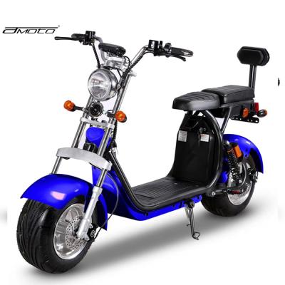 China Amoto 1500w 60V 20AH/40AH lithium battery 45km/h double BATTERY unisex electric scooter Eu warehouse for sale