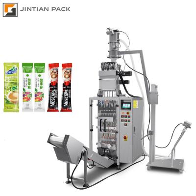 China Full Automatic CE Food 2/4/6 Lanes Sachet Salt Sugar Stick Bag Coffee Powder Filling Packing Machine for sale