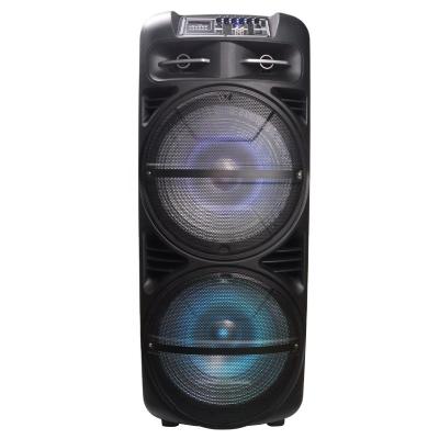 China 150 Watt Wireless Super Bass Dual Top Selling USA Active Outdoor Professional Rechargeable 15 Inch Stage PA System Trolley Speaker for sale