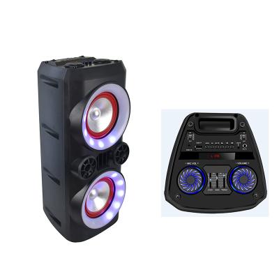 China Colorful LED Light 6.5 Inch Woofer Driver Sound System Best For Party DJ Style Portable Audio Speaker Cart Karaoke Outdoor Speaker for sale