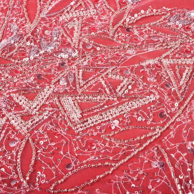 China Sustainable Wholesale Bridal Embroidery Lace Fabric For Wedding Dresses for sale