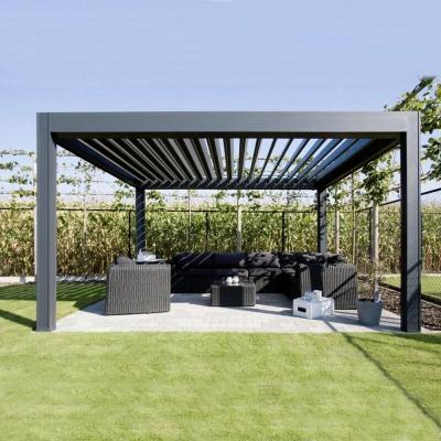 China Aluminum Louvered Pergola Metal Pergola Frame Villa Garden Landscape Leisure Pergola for sale