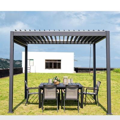 China Aluminum Outdoor Louvered Pergola For Courtyard Aluminum Louvers Modern for sale