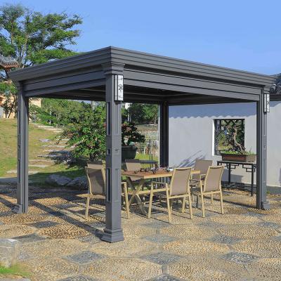 China Aluminium Louvered Gazebo Pergola Villa Garden Shade Pergola Freestanding Pergola for sale