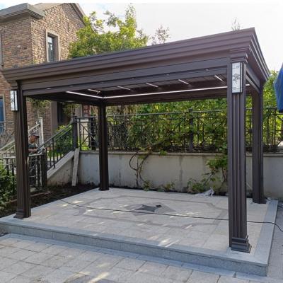 China Weatherproof Aluminum Louvered Pergola Modern Style Louvered Pergola for sale