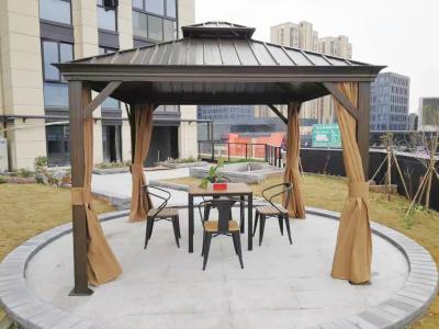 China EFEN Aluminium Hardtop Gazebo, Pergola Met Netten, Achtertuin, Tuin, Zwart Te koop