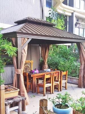 China Gazebo de telhado duro EFEN 10x12m com rede - Gazebo de alumínio metálico - Gazebos para pátios, quintal, gramado à venda