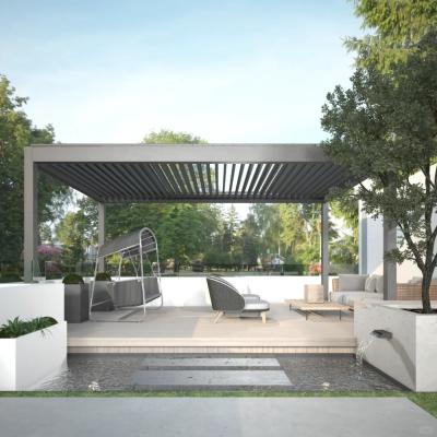 China Customised Outdoor Garden Patio Motorised Retractable Roof Bioclimatic Pergola Outdoor for sale