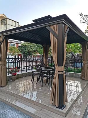 China Gazebo 10m x 12m Outdoor Double Hardtop Patio Garden Gazebo Set Steel Aluminum Pole Gazebo for sale