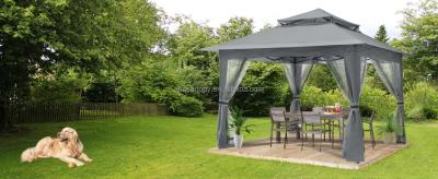 China EFEN Luxury Patio Lawn Garden Pavilhão de metal ao ar livre Pergola Impermeável com telhado de aço duro Gazebo à venda