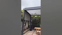 garden automatic sunshading aluminum pergola louvered roof gazebo