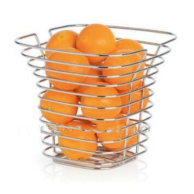 China Sustainable Round Metal Fruit Wire Basket Large Storage Baskets For Breadfruit Snacks Candy for sale