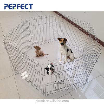 China Large Sustainable Playpen Metal Wire Folding Exercise Yard Fence 6 Panel For Dogs Cats for sale