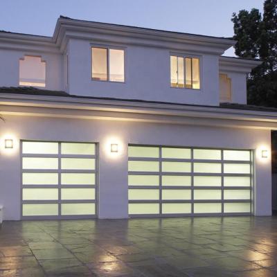 China ZHTDOORS China Good Quality Traditional Hot Selling Easy View Glass Roller Roll Up Garage Doors Clearly for sale